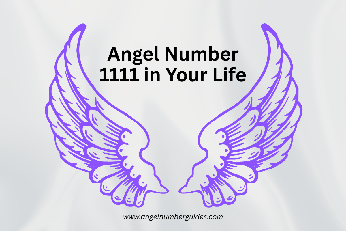 1111 written in glowing numbers with a mystical background.